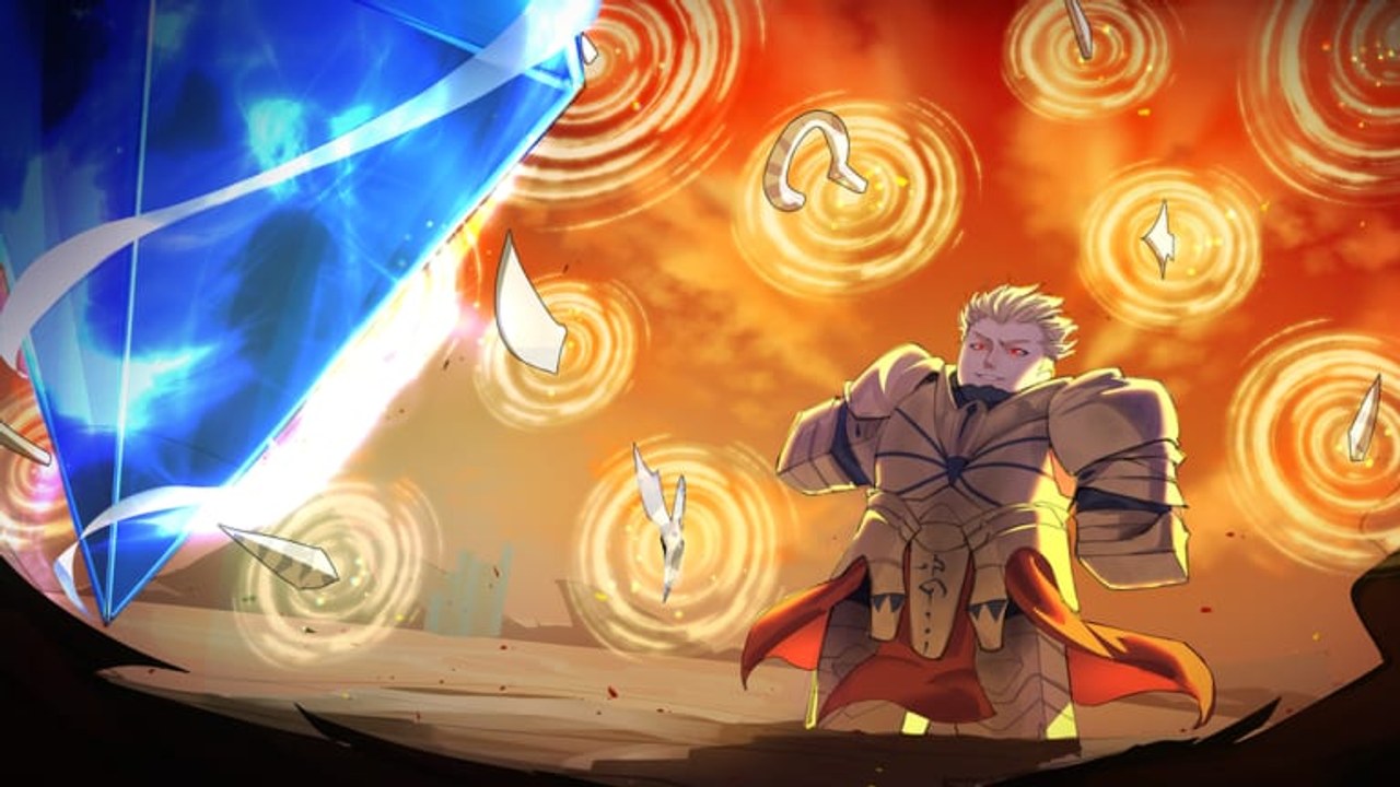 Luchador de Project: Aura lanzando un ataque de cristal azul gigante en un campo de batalla